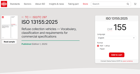 历史性突破 | 文作环境主导！！首个由中国企业牵头编制的环卫装备ISO国际标准正式发布！！